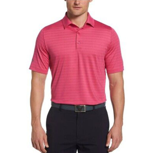 Custom Branded Men's Sunset Pink Polo Shirt for Embroidery needs