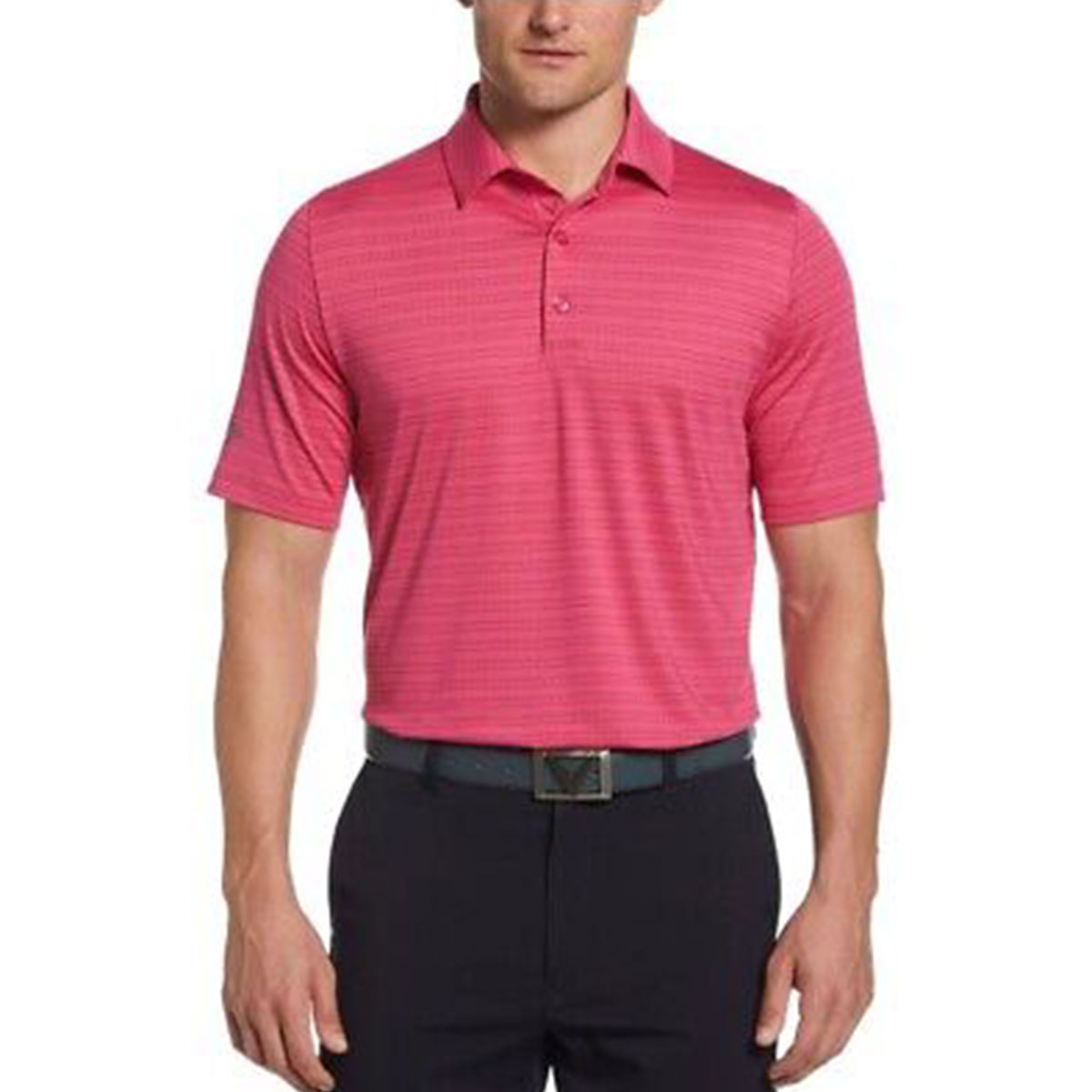 Custom Branded Men's Sunset Pink Polo Shirt for Embroidery needs