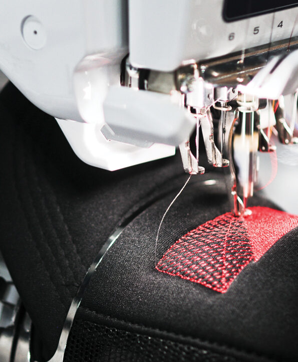 Custom Branded's cap embroidery detailing process