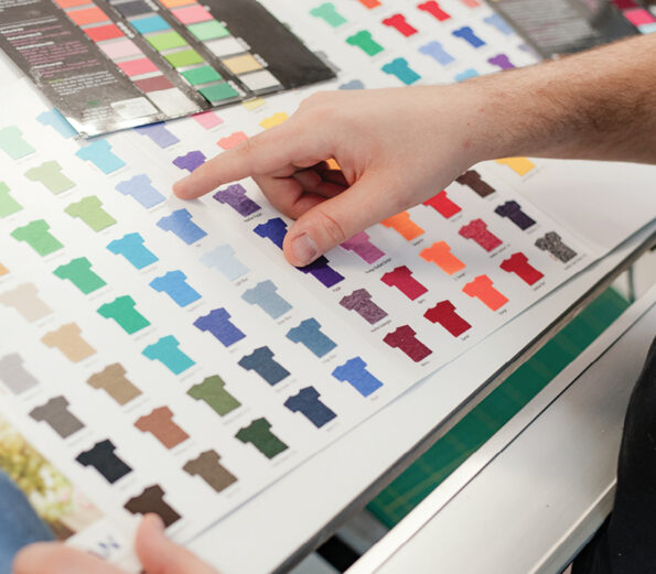 Color selection for t shirt printing