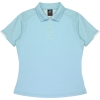 CBWM: Custom Women's Polo Shirt Printing & Embroidery – Morris Light Blue White -Front