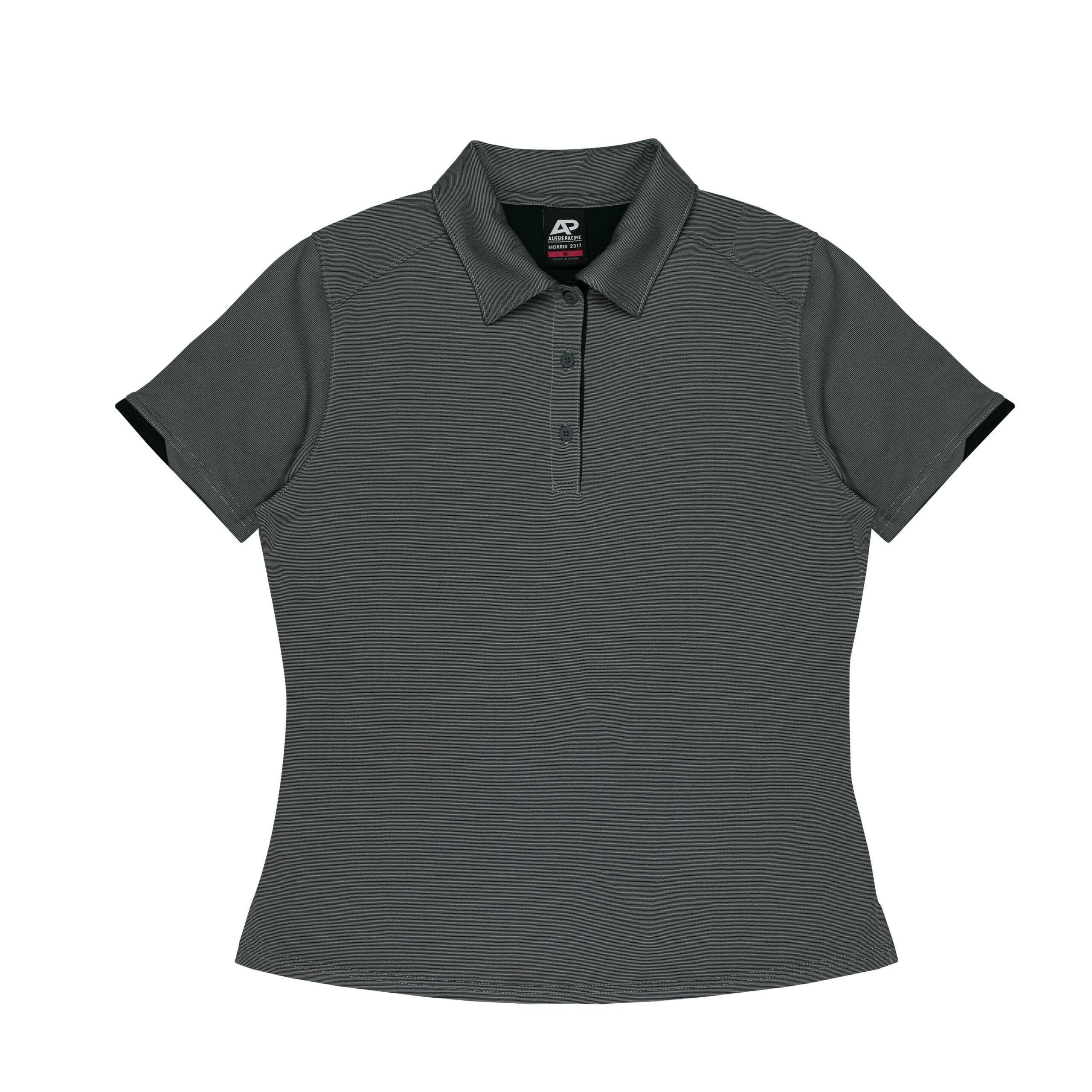CBWM: Custom Women's Polo Shirt Printing & Embroidery – Morris Slate Black -Front