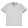 CBWM: Polo - Cottesloe White-Navy Front for Shirt Printing and Embroidery needs