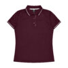 CBWM: Polo Shirt - Cottesloe Maroon-White Front for UV Printing and Embroidery designs
