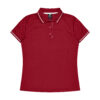CBWM: Polo Shirt - Cottesloe Red-White Front for UV Printing and Embroidery designs