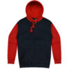 CBWM: Men's Custom Shirts - Hoodie Navy Red for Printing and Embroidery needs