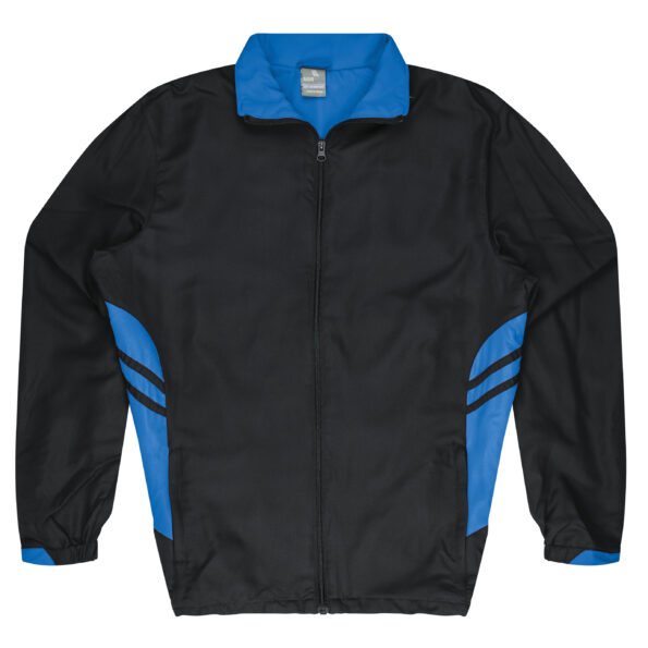 CBWM: Men's Jacket - Tasman Black Cyan Front for Printing and Embroidery needs