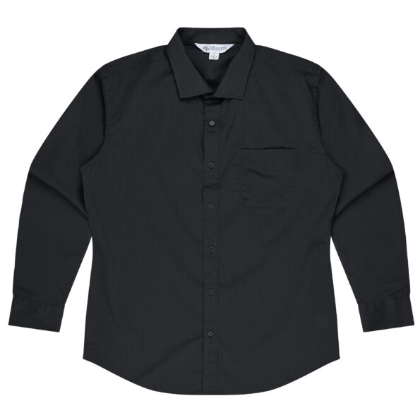 1903L-Mosman-Black_Front Branded Business Custom Shirts Sample Product