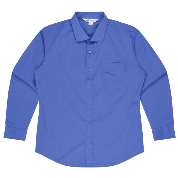 1903L-Mosman-Mid-Blue_Front Branded Business Custom Shirts Sample Product