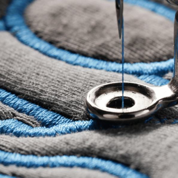 Custom Branded's logo embroidery detailing process