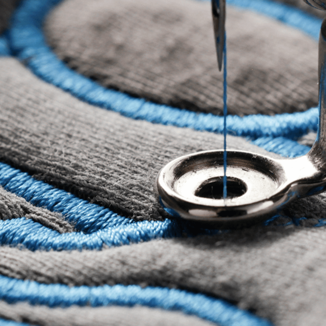 Custom Branded's logo embroidery detailing process