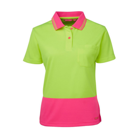 CBWM women's Hi vis custom polo shirts sample product for embroidery service