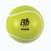 A tennis ball featuring "Power" logo in heat transfer vinyl and UV printing