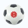 Soccer ball displaying logo in heat transfer vinyl and UV printing