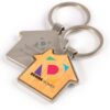 House Design Keychains with logo in heat transfer vinyl & UV print