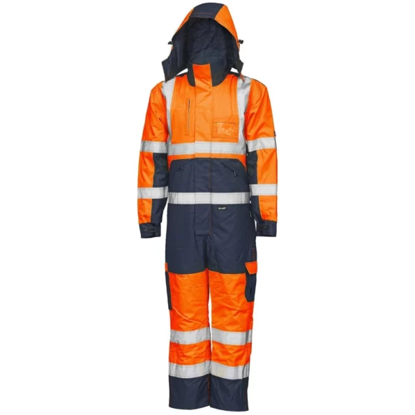 CBWM's hi vis thermo waterproof coverall heat transfer vinyl stripe design sample product