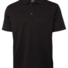 Podium S/S Poly Polo - Black- sample product for embroidery patches for t shirts in Perth