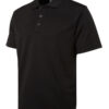 Podium S/S Poly Polo - Black- sample product for embroidery patches for t shirts in Perth