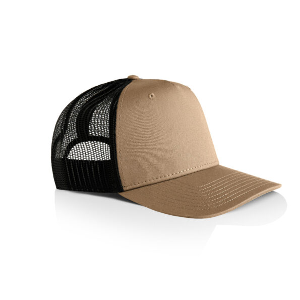 1110_AsColour Stock Contrast Trucker_KHAKI_BLACK_SIDE
