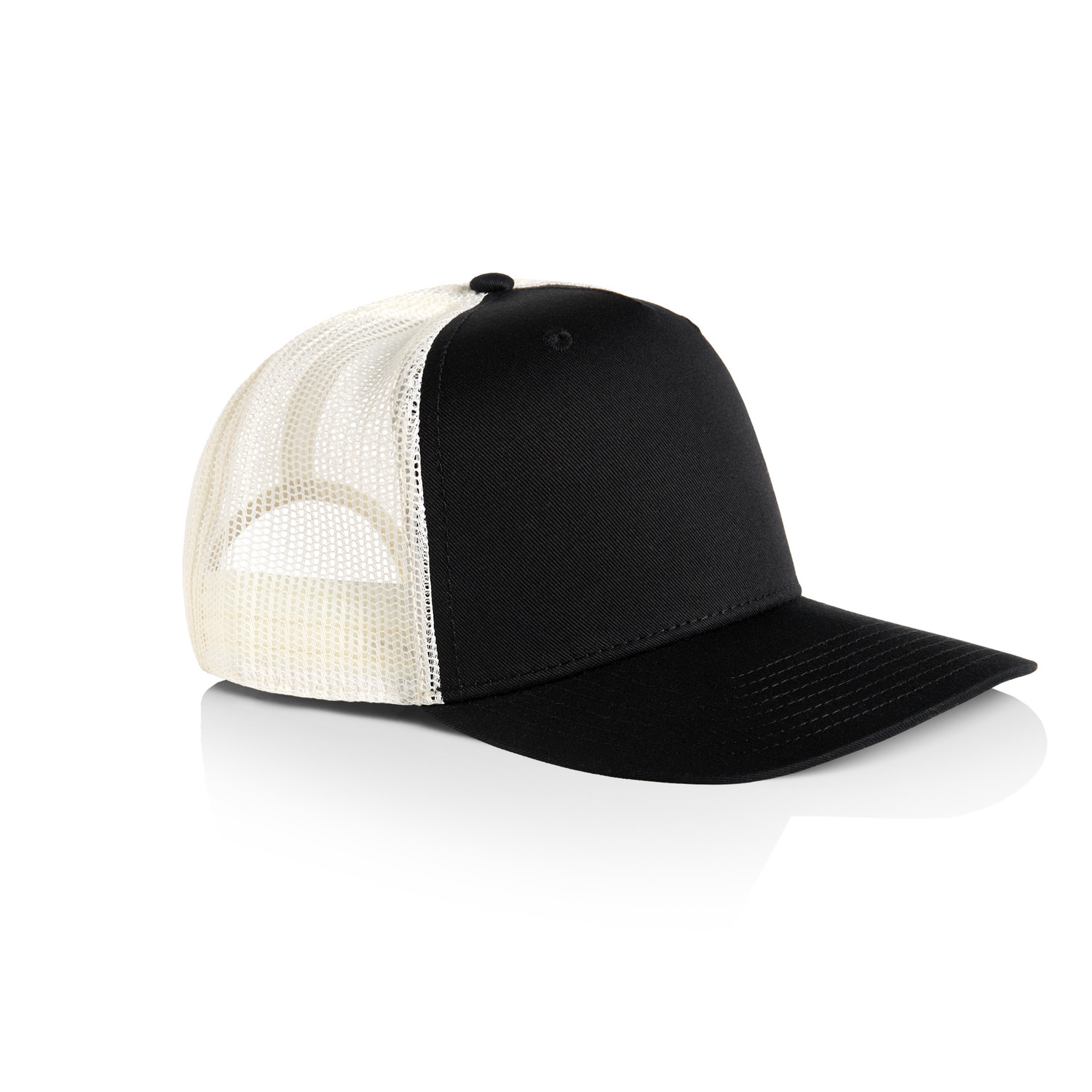 1110_AsColour Stock Contrast Trucker_TRUCKER_BLACK_ECRU