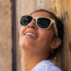 120515-4 Promo Catalogue Malibu Basic Sunglasses - Natural Worn by a Women