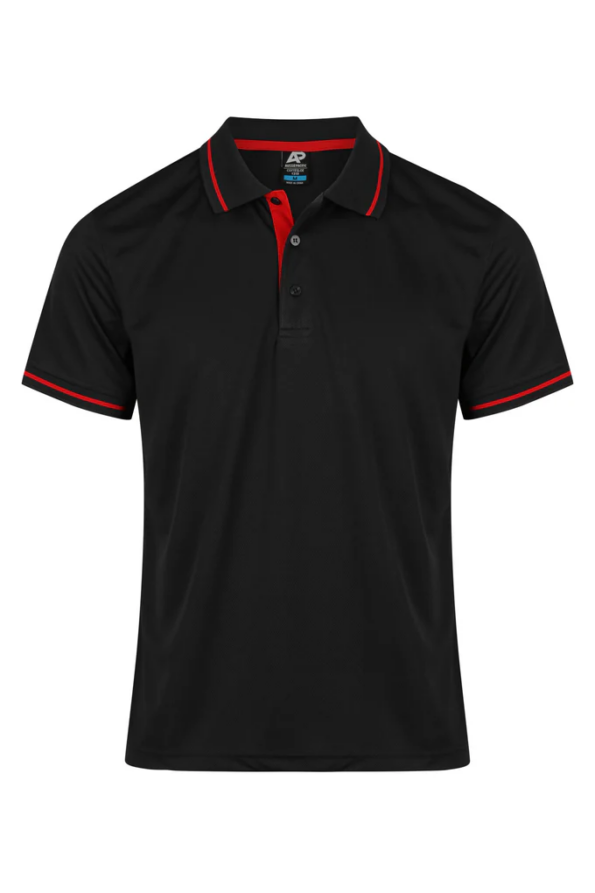 Aussie Pacific Cottesloe Mens Polos Black Red