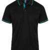 Aussie Pacific Cottesloe Mens Polos Black Teal