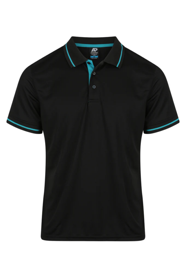 Aussie Pacific Cottesloe Mens Polos Black Teal