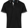 Aussie Pacific Cottesloe Mens Polos Black White