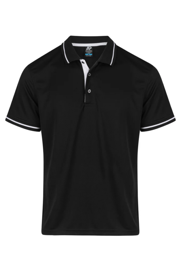 Aussie Pacific Cottesloe Mens Polos Black White