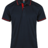 Aussie Pacific Cottesloe Mens Polos Navy Red Front