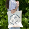 LL512_Logoline Calico Long Handle Bag With design