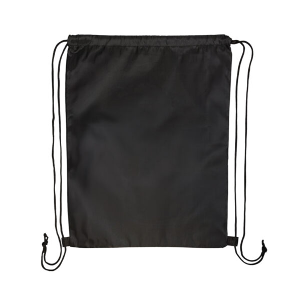 LL523_Black_Logoline Pronto Drawstring Backpack