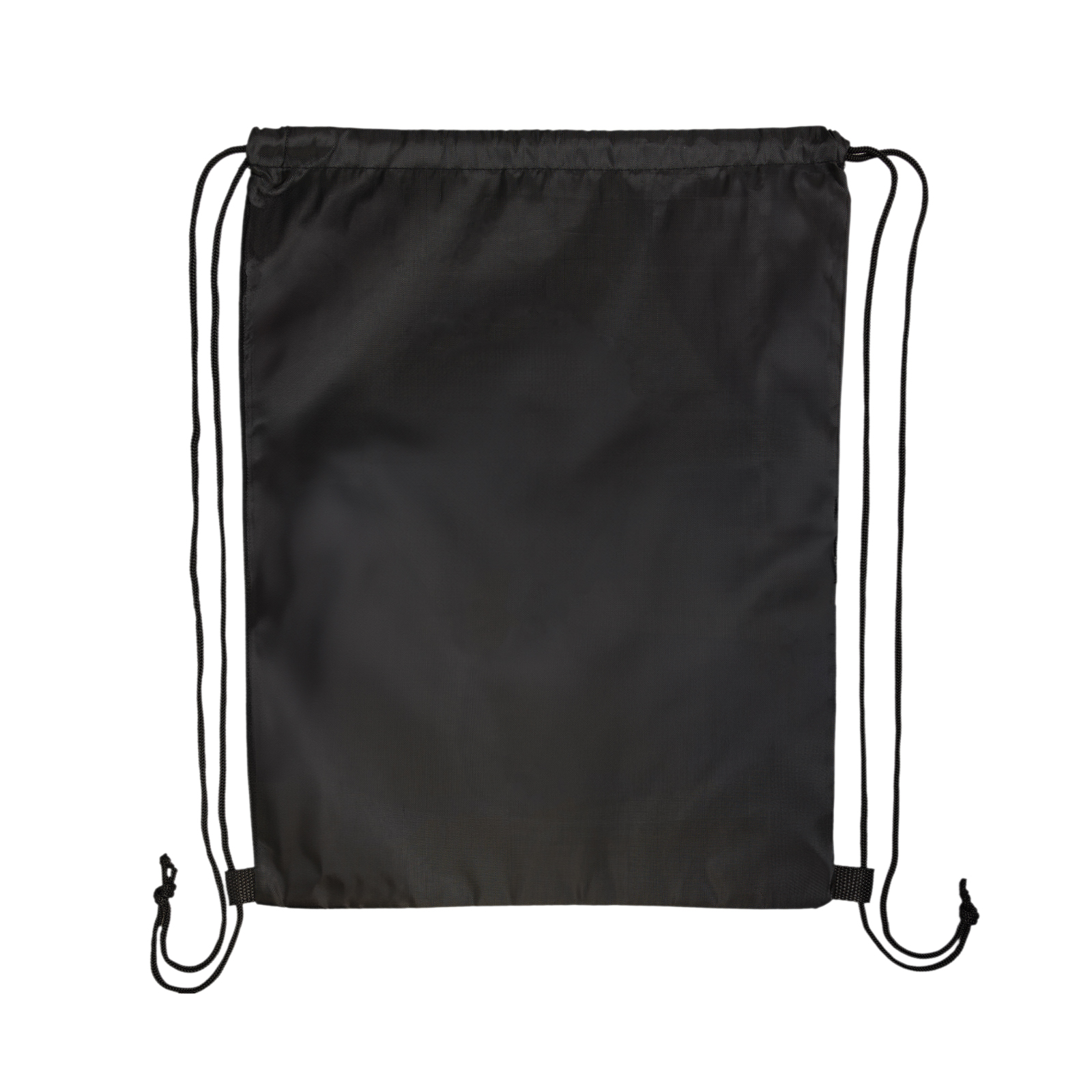 LL523_Black_Logoline Pronto Drawstring Backpack
