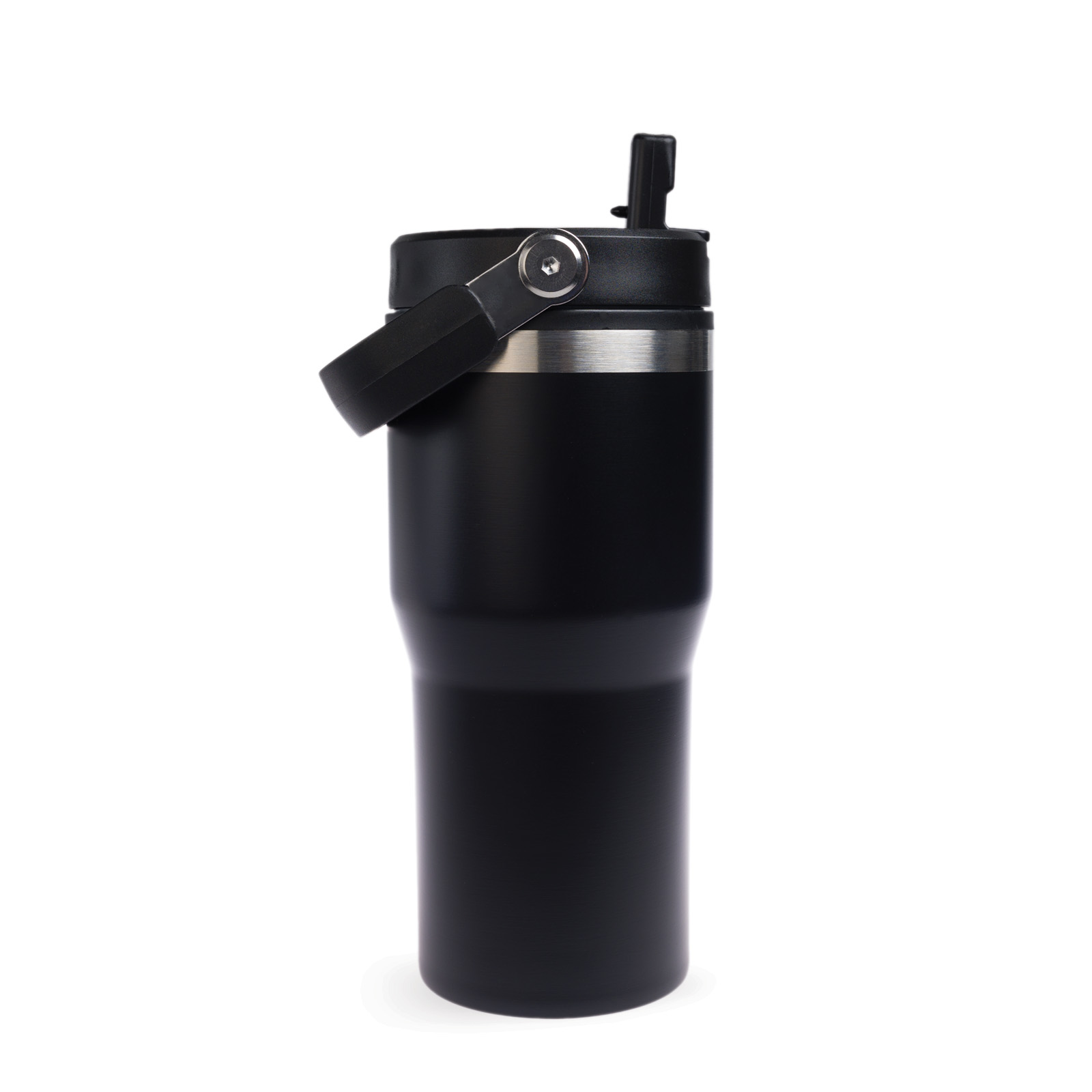 LL6944_HandleDownBlack Logoline Faith Steel Tumbler LL6944_HandleDownBlack