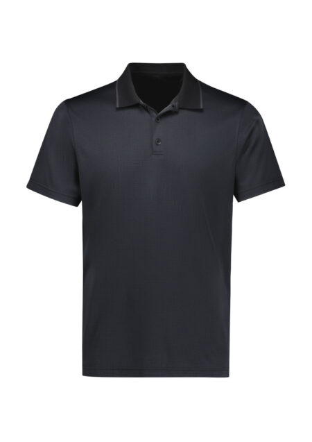 P412MS_Product_BlackGraphite_01 Biz Collection Mens Echo Short Sleeve Polo