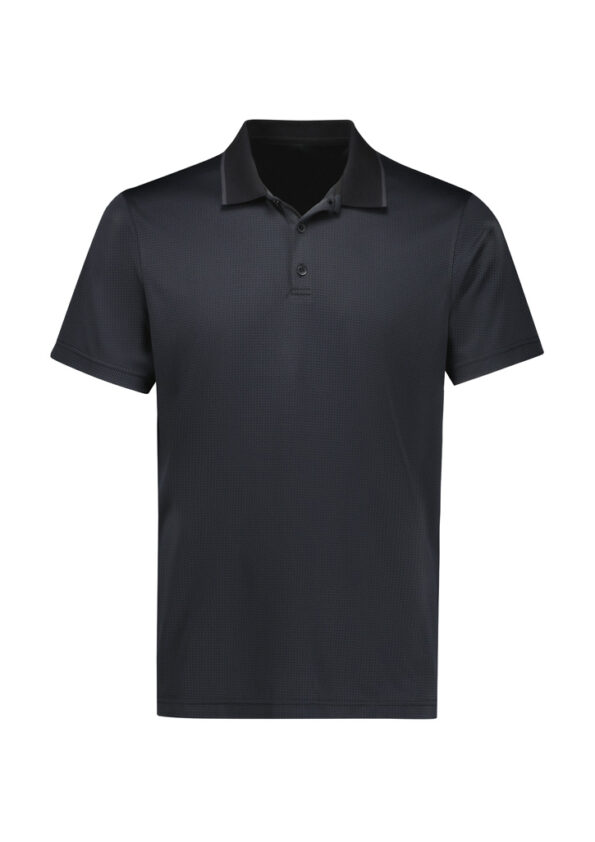 P412MS_Product_BlackGraphite_01 Biz Collection Mens Echo Short Sleeve Polo