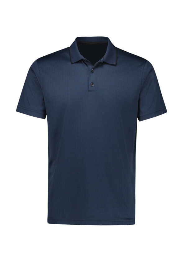 P412MS_Product_CarbonBlue_01 Biz Collection Mens Echo Short Sleeve Polo