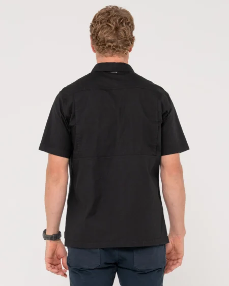 T21-WSM1058-BLK-Rusty Pressure Short Sleeve Shirt Back