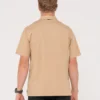 T21-WSM1058-KHAKI Rusty Pressure Short Sleeve Shirt Back