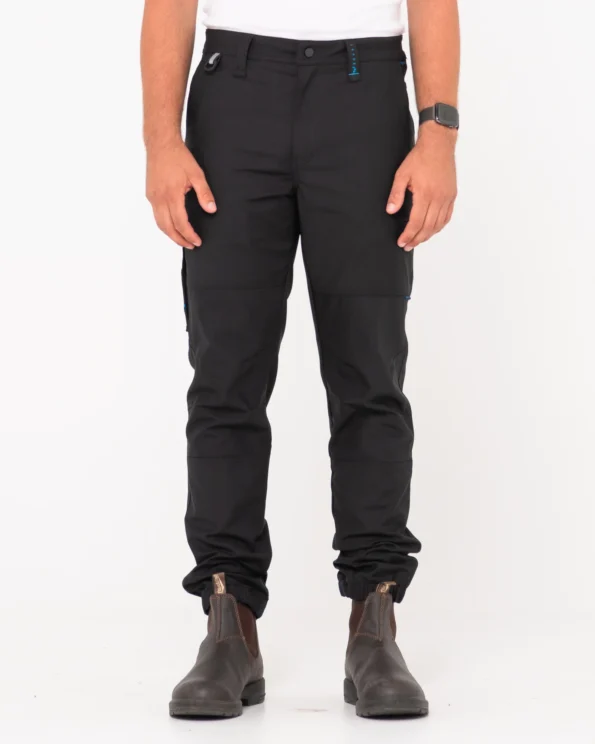 T24-PAM246-BLK-Rusty Tr246 9 Pocket Stretch Cuffed Work Pant Front