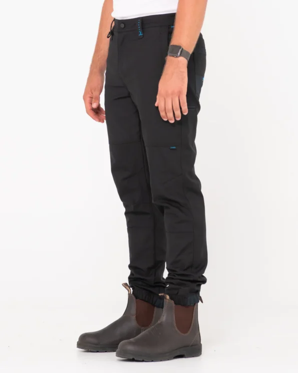 T24-PAM246-BLK-Rusty Tr246 9 Pocket Stretch Cuffed Work Pant Side