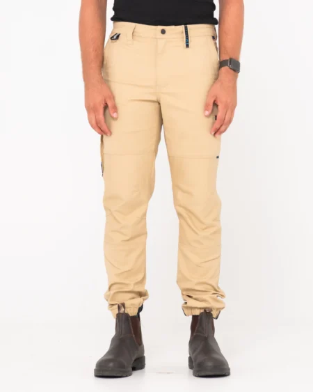 T24-PAM246-TKH-Rusty Tr246 9 Pocket Stretch Cuffed Work Pant Front