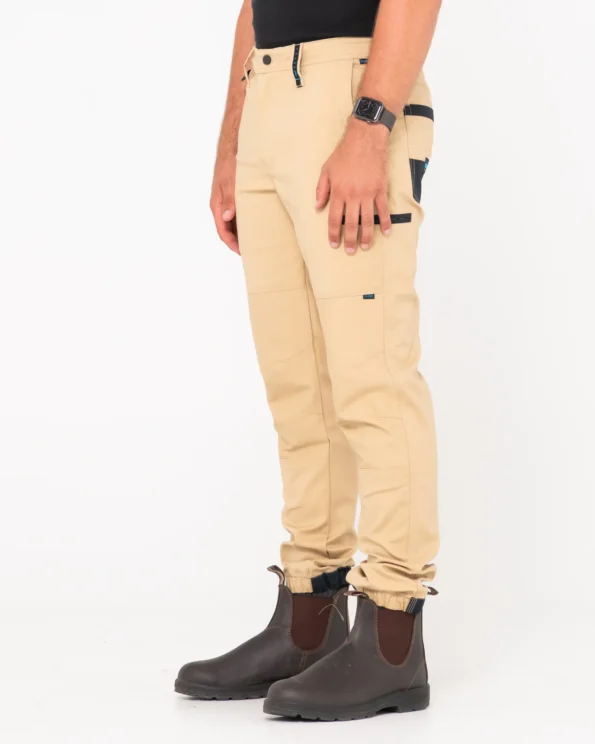 T24-PAM246-TKH-Rusty Tr246 9 Pocket Stretch Cuffed Work Pant Side