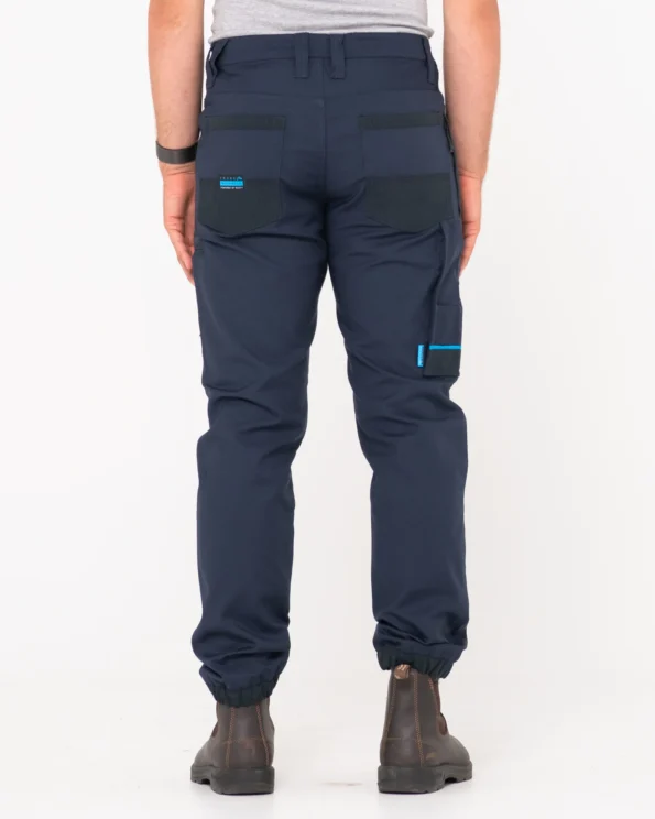 T24-PAM246-TRNavy Rusty Tr246 9 Pocket Stretch Cuffed Work Pant Back