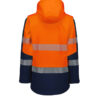 ZJ753_Orange_Navy_Syzmik Womens Streetworx 2 In 1 Stretch Softshell Jacket BK