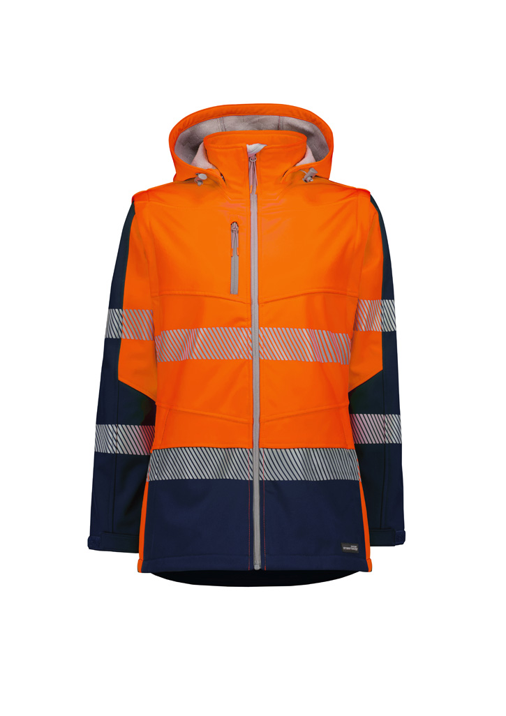 ZJ753_Product_Orange_Navy_Syzmik Womens Streetworx 2 In 1 Stretch Softshell Jacket FR ZJ753_Product_Orange_Navy_Syzmik Womens Streetworx 2 In 1 Stretch Softshell Jacket FR