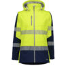 ZJ753_Yellow_Navy_Syzmik Womens Streetworx 2 In 1 Stretch Softshell Jacket Fr