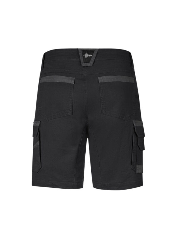 ZS822_Black_Syzmik Mens Streetworx Heritage Short Bk