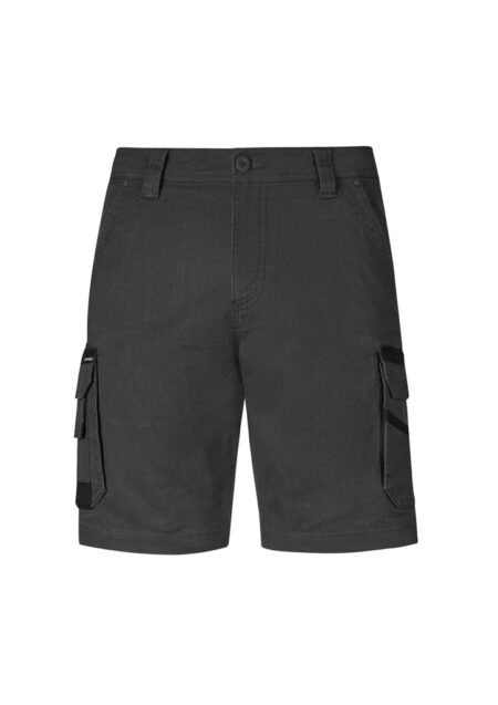 ZS822_Charcoal_Syzmik Mens Streetworx Heritage Short